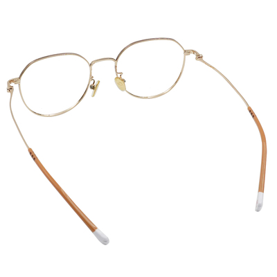 K-DESIGN動物聯萌 | 輕盈貓步 多邊框眼鏡 | 橙花金