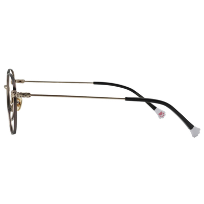 K-DESIGN動物聯萌 | 光影斑斕 多邊框眼鏡 | 灰X金