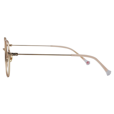 K-DESIGN動物聯萌 | 虎斑呢喃 多邊框眼鏡 | 玫瑰金