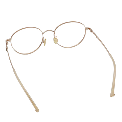 K-DESIGN動物聯萌 | 金毛小跟班 圓框眼鏡 | 柔和金