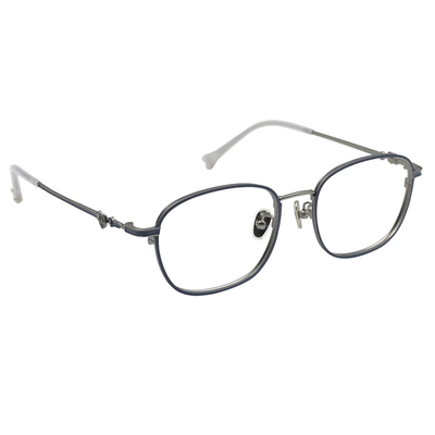 K-DESIGN動物聯萌 | 哈財雙寶 長方框眼鏡 | 迷霧藍