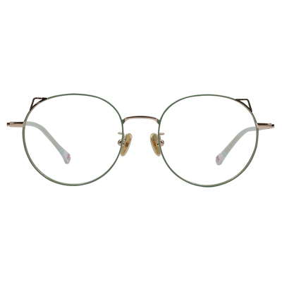 K-DESIGN動物聯萌 | 萌Q貓耳 圓框眼鏡 | 春芽綠