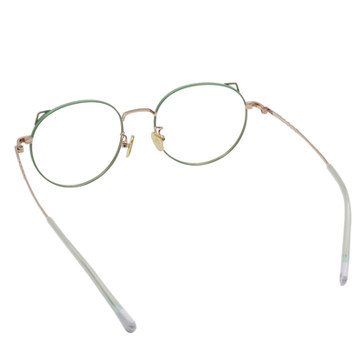 K-DESIGN動物聯萌 | 萌Q貓耳 圓框眼鏡 | 春芽綠