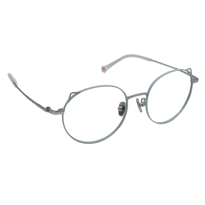 K-DESIGN動物聯萌 | 萌Q貓耳 圓框眼鏡 | 寶寶藍