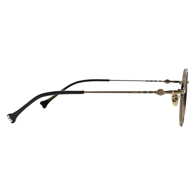 K-DESIGN動物聯萌 | 捲捲小耳朵 波士頓框眼鏡 | 箔金黑