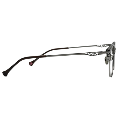 K-DESIGN動物聯萌 | 金斑喵 眉框眼鏡 | 灰雲紗