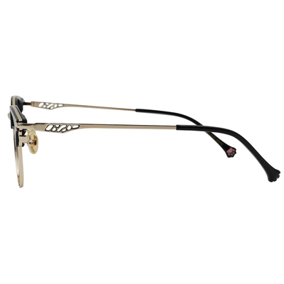 K-DESIGN動物聯萌 | 金斑喵 眉框眼鏡 | 金墨紋