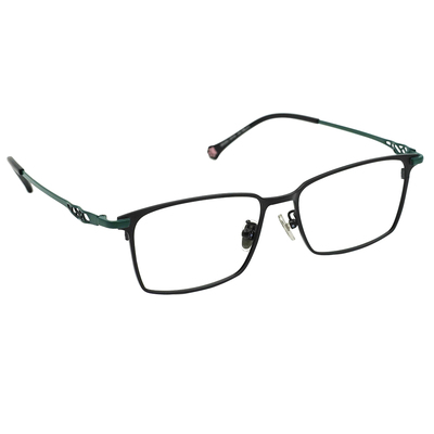 K-DESIGN動物聯萌 | 斑斑日記 長方框眼鏡 | 森林綠