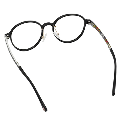 K-DESIGN動物聯萌 | 招財喵駕到 圓框眼鏡 | 純粹黑