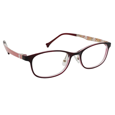 K-DESIGN動物聯萌 | 汪汪甜心 長方框眼鏡 | 櫻桃紅