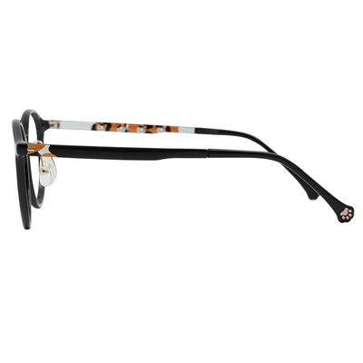 K-DESIGN動物聯萌  | 三花日常 圓框眼鏡 | 鋼琴黑