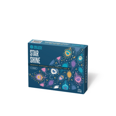 星眸彩色月拋隱形眼鏡-孔雀之夜(1片裝)