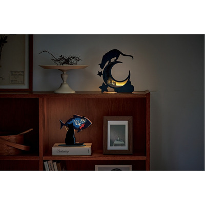 【SETO CRAFT】3D 木製 DIY 貓形氛圍小夜燈