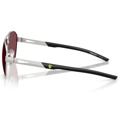 Ferrari法拉利 | 銀韌曜紅飛官框太陽眼鏡 | 銀X紅