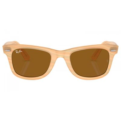 Ray Ban l 極點可變色方框太陽眼鏡 | 條紋透橙