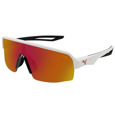 PUMA | 競速棱角護眼框太陽眼鏡 | 競速白