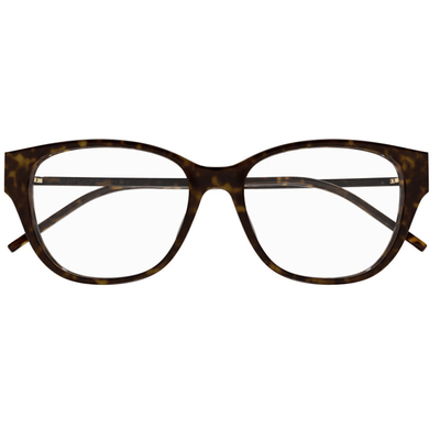 YSL | 經典標誌細邊方框眼鏡 | 琥珀棕