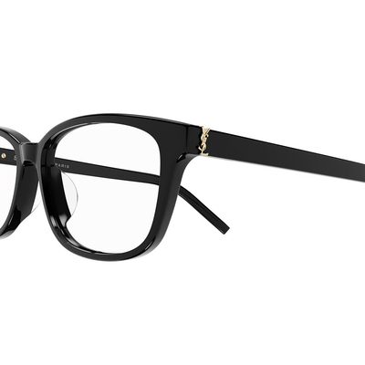 YSL | 經典標誌方框眼鏡 | 純黑