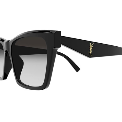 YSL | 冷冽幾何方框太陽眼鏡 | 冷冽黑