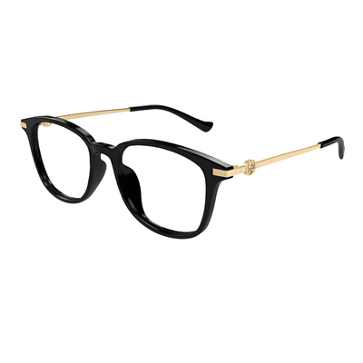GUCCI | 奢雅印象方框眼鏡 | 黑X金