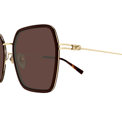 GUCCI | 繆斯輪廓多邊框太陽眼鏡 | 玳瑁棕