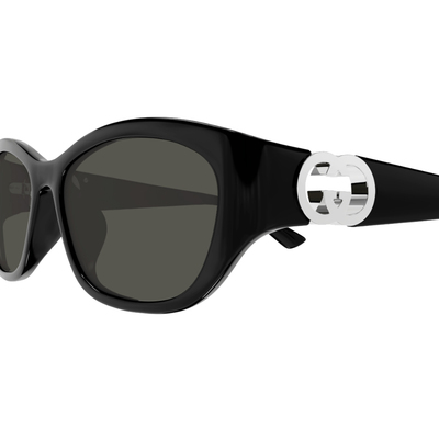 GUCCI | 奢雅迷光LOGO款貓眼框太陽眼鏡 | 磅礡黑