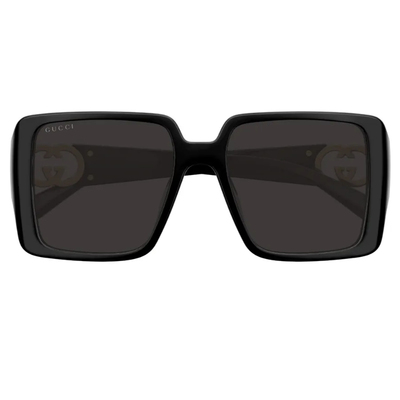 GUCCI | 都會雅痕方框太陽眼鏡 | 簡約黑