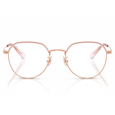 COACH | 杏粉流光多邊框眼鏡 | 淺杏粉