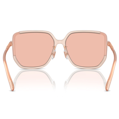COACH | 玫瑰晨露多邊框太陽眼鏡 | 裸粉