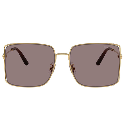 COACH | 雅緻之形簍空方框太陽眼鏡 | 金X魅力紫