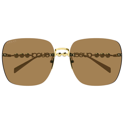 GUCCI | 珠光序曲大方框太陽眼鏡 | 暮光金