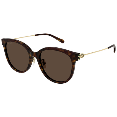 GUCCI | 奢華密語圓框太陽眼鏡 | 琥光棕
