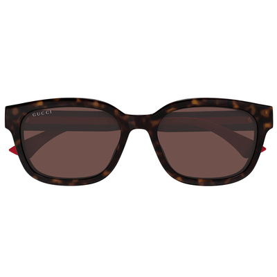 GUCCI | 雋永映像方框太陽眼鏡 | 琥珀棕X藍紅