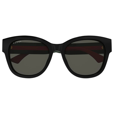 GUCCI | 義光時刻波士頓框太陽眼鏡 | 黑X經典紅綠