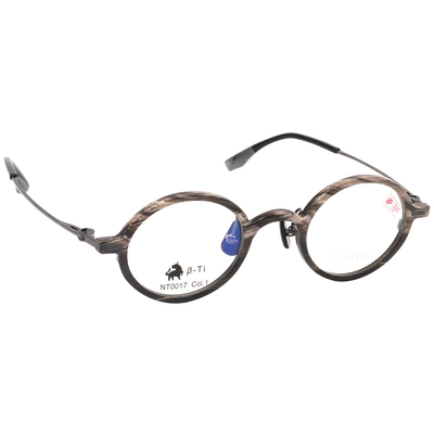 NEWTON︱純粹質序 圓框眼鏡︱紋理棕