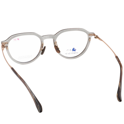 NEWTON︱質感流線 波士頓框眼鏡︱焙霧棕