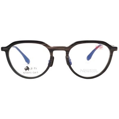 NEWTON︱質感流線 波士頓框眼鏡︱斕紋棕