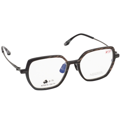 NEWTON︱質樸雅匠 大方框眼鏡︱流紋霧棕