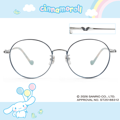 三麗鷗夢幻隊▪︎大耳狗｜肉桂捲小尾巴 圓框眼鏡｜月光藍