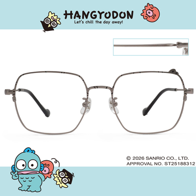 三麗鷗夢幻隊▪︎漢頓｜慢活魚兒 大方框眼鏡｜星霧灰