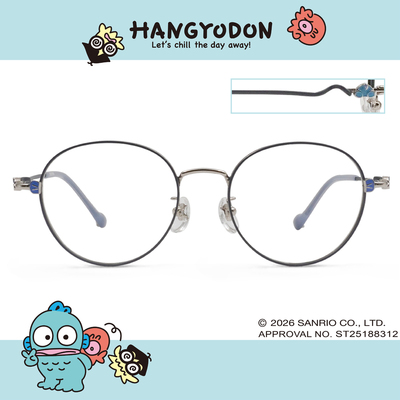 三麗鷗夢幻隊▪︎漢頓｜海風清透 圓框眼鏡｜海霧灰