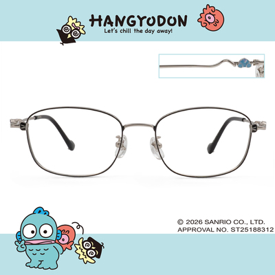 三麗鷗夢幻隊▪︎漢頓｜療癒午睡 長方框眼鏡｜慵懶銀