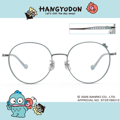 三麗鷗夢幻隊▪︎漢頓｜立體小魚鰭 圓框眼鏡｜海鹽藍