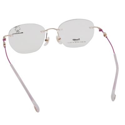 三麗鷗夢幻隊▪︎HELLO KITTY｜絲柔粉韻 多邊框無邊眼鏡｜芋泥紫