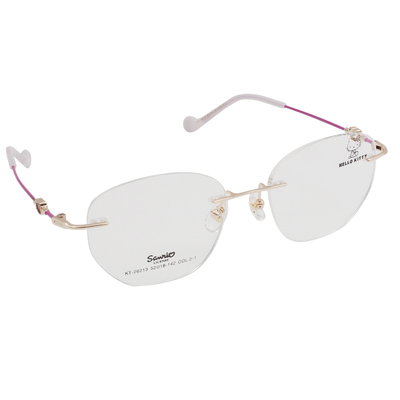 三麗鷗夢幻隊▪︎HELLO KITTY｜絲柔粉韻 多邊框無邊眼鏡｜芋泥紫