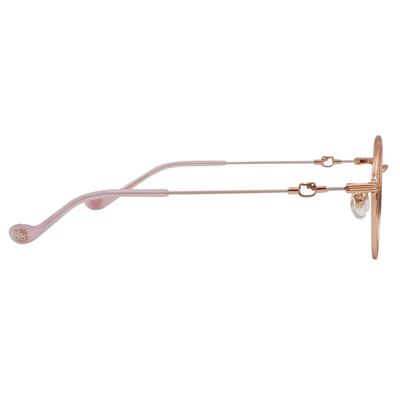 三麗鷗夢幻隊▪︎HELLO KITTY｜心動簍空樣 圓框眼鏡｜迷霧粉