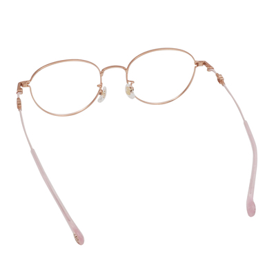 三麗鷗夢幻隊▪︎HELLO KITTY｜心動簍空樣 圓框眼鏡｜迷霧粉