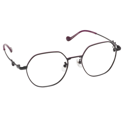 三麗鷗夢幻隊▪︎酷洛米｜黑甜系骷顱吊墜 梨圓框眼鏡｜俏皮黑X紫