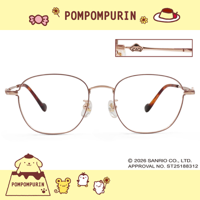 三麗鷗夢幻隊▪︎布丁狗｜蜜糖布丁 圓框眼鏡｜琥珀奶金
