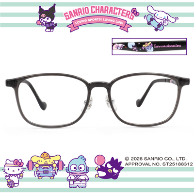 三麗鷗夢幻隊▪︎全體｜運動會大集合 方框眼鏡｜透深灰